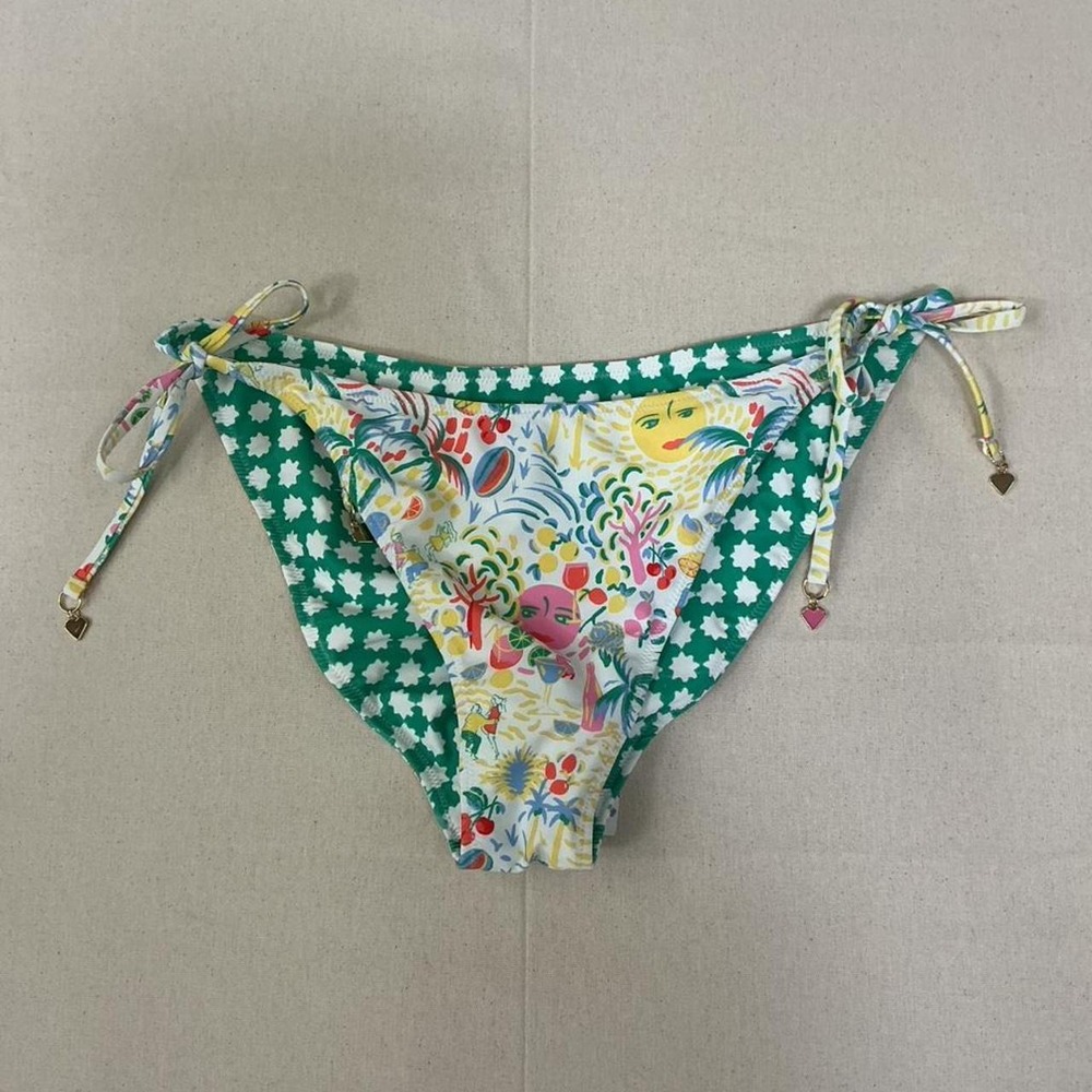 Colorful tie-side bikini bottoms 🌈